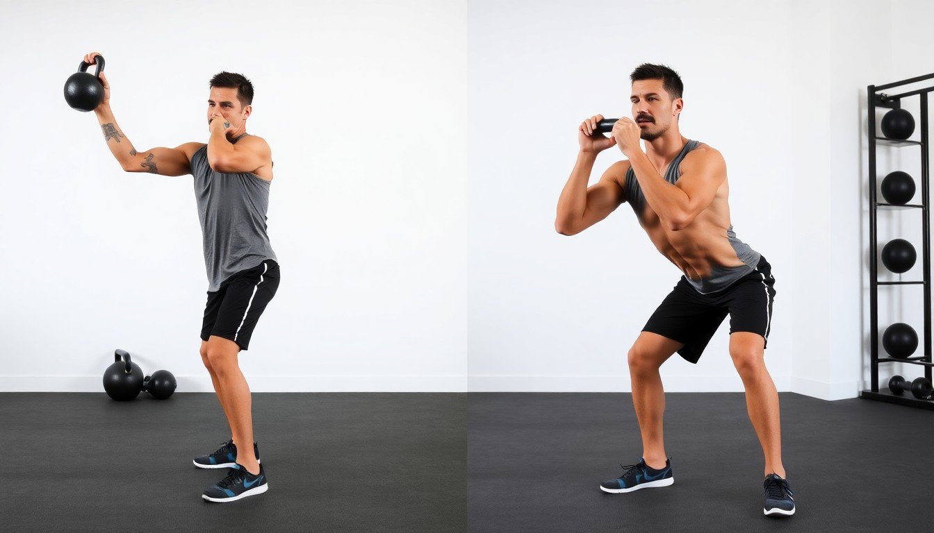 Pokročilé kettlebell cviky - snatch, clean a double front squat